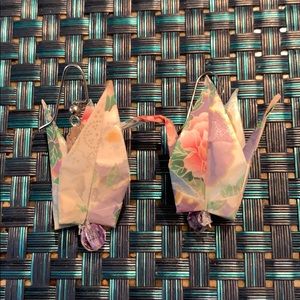 Handcrafted origami earrings!